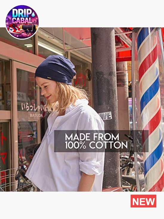 Cotton Slouchy Beanie - Lightweight Summer Chemo Hat Unisex main image 5